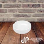 Baskılı Porselen Küllük Kapaksız Köşeli Yeni Otel