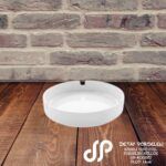 Baskılı Porselen Küllük Köşeli Yeni Otel