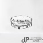 Baskılı Küllük Karina Büyük Boy