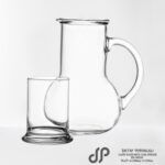 Baskılı Bardaklı Cam Sürahi Oasis