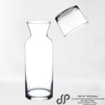 Baskılı Bardaklı Cam Sürahi Village Karaf