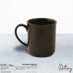 Promosyon Logo Baskılı Siyah Porselen Kupa