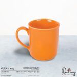 Promosyon Logo Baskılı Turuncu Porselen Kupa