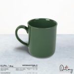 Promosyon Logo Baskılı Yeşil Porselen Kupa