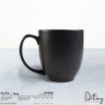 Promosyon Logo Baskılı Siyah Porselen Kupa