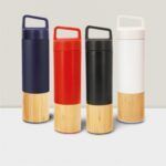 Logo Baskılı Bambu Termos