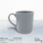 Promosyon Logo Baskılı Gri Porselen Kupa